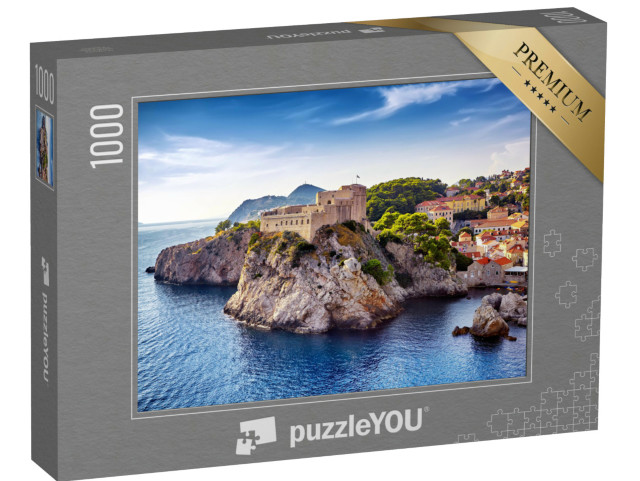 Puzzle 1000 Teile „Gesamtansicht von Dubrovnik mit seinen Festungen, Kroatien“