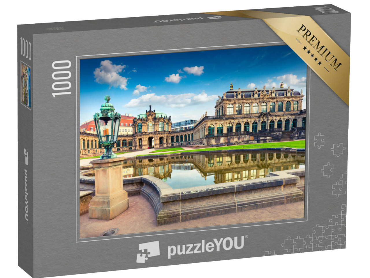 Puzzle 1000 Teile „Dresdner Zwinger am Morgen, Kunstgalerie, Sachsen“