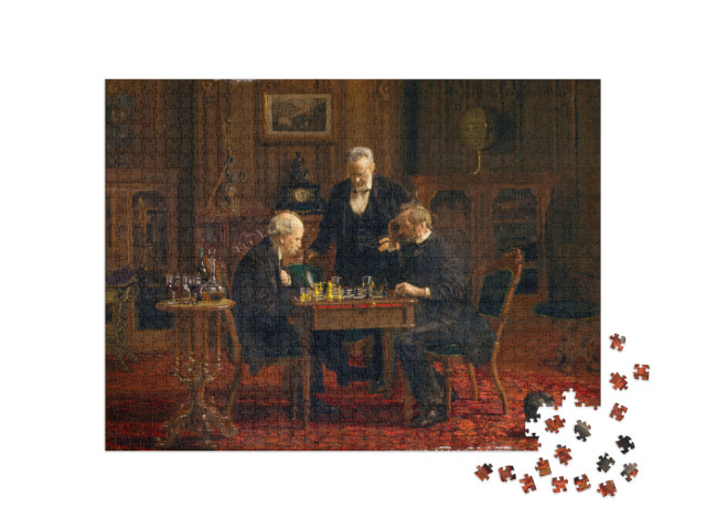 Puzzle 1000 Teile „Thomas Eakins - Die Schachspieler“