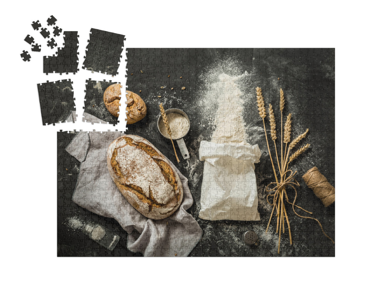 Puzzle „Rustikales Brot und Mehl“ | SMART SORTED® 1000 Teile