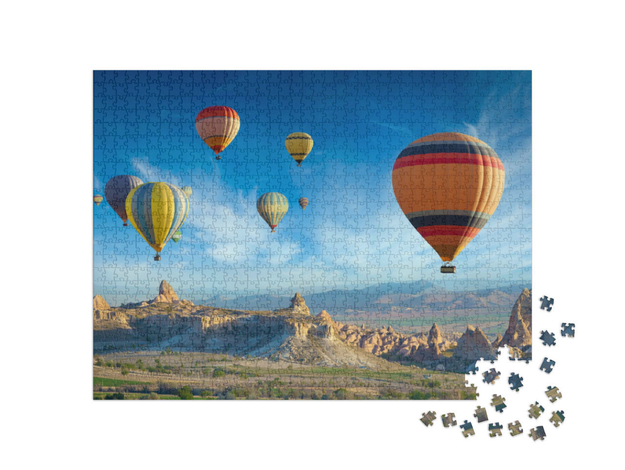 Puzzle 1000 Teile „Schöne Aussicht auf Felsenlandschaft in Kappadokien, Türkei“