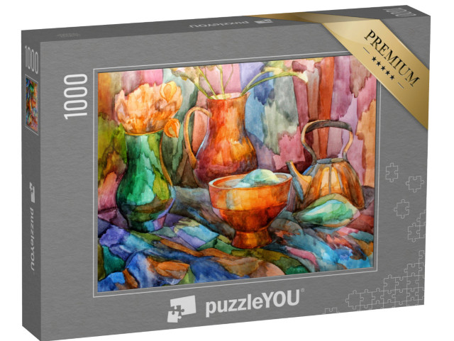 Puzzle 1000 Teile „Stillleben mit verschiedenen Gefäßen “