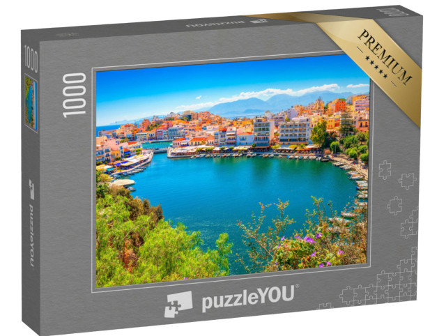 Puzzle 1000 Teile „Agios Nikolaos und Voulismeni See auf der Insel Kreta, Griechenland“