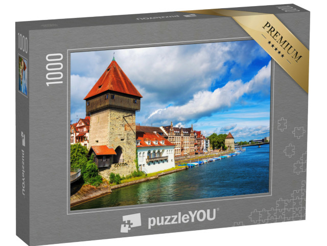 Puzzle 1000 Teile „Mittelalterlicher Rheintorturm in der Stadt Konstanz“