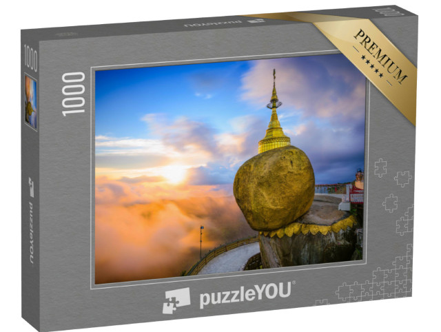 Puzzle 1000 Teile „Goldener Felsen von Kyaiktiyo, Myanmar“