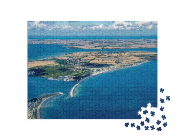 Puzzle 1000 Teile „Panoramaflug über die Insel Fehmarn“