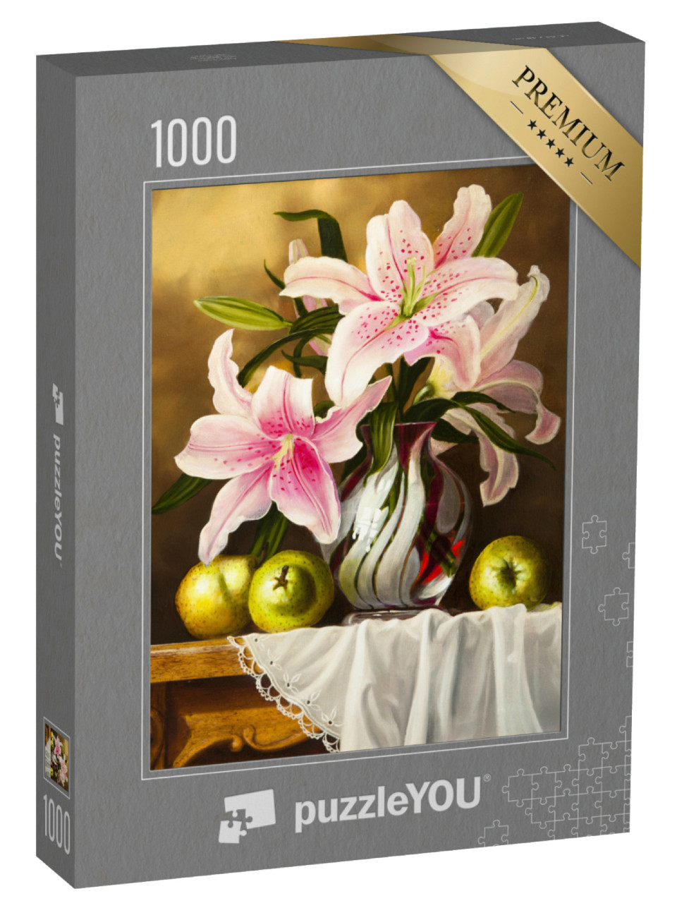 Puzzle 1000 Teile „Stillleben mit Lilien und Birnen “