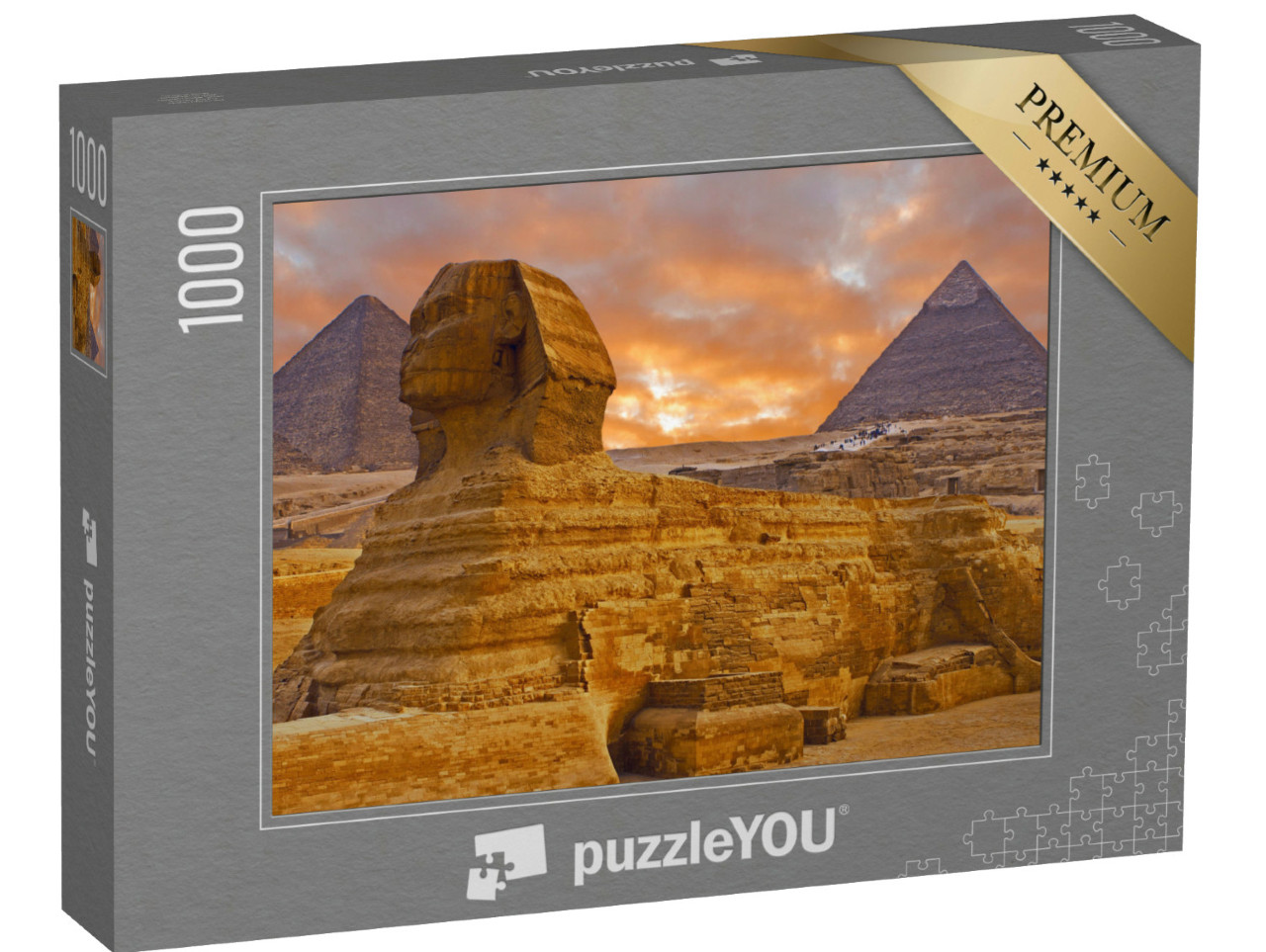 Puzzle 1000 Teile „Blick auf die Sphinx in der Sahara, Ägypten“