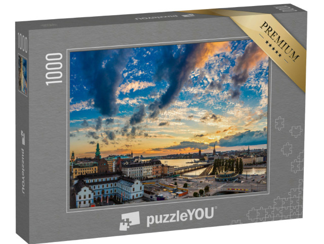 Puzzle 1000 Teile „Abendansicht von Gamla Stan in Stockholm, Schweden“