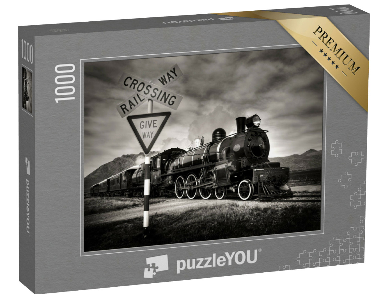 Puzzle 1000 Teile „Alte Dampflokomotive, Kingston, Neuseeland“