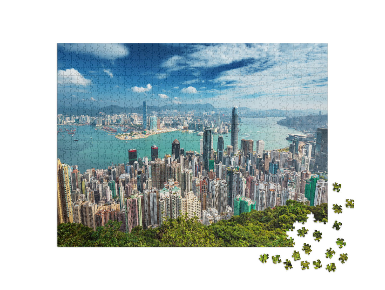 Puzzle 1000 Teile „Hongkong, Ausblick vom Berg Victoria Peak“