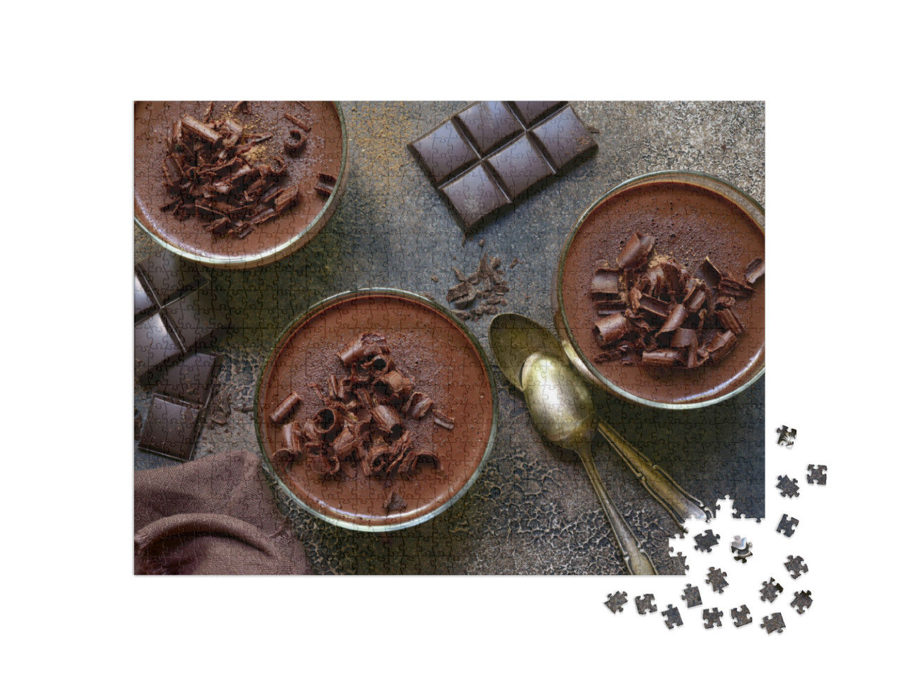 Puzzle 1000 Teile „Hausgemachte Mousse au Chocolat “