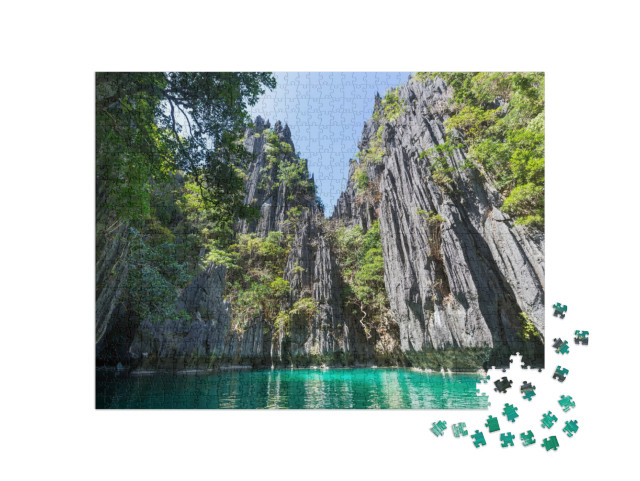 Puzzle 1000 Teile „Malerische Bucht von Palawan, Philippinen“