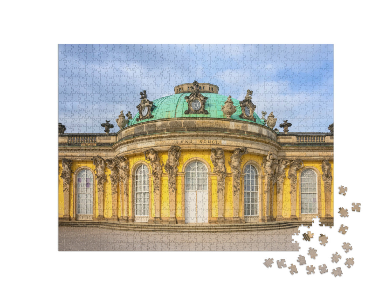 Puzzle 1000 Teile „Fassade von Schloss Sanssouci in Potsdam“
