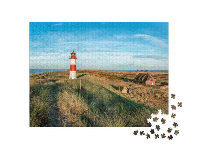 Puzzle 1000 Teile „Leuchtturm List auf Sylt, Schleswig-Holstein, Deutschland“
