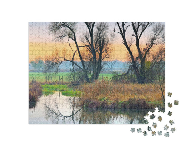 Puzzle 1000 Teile „Kleiner Spreewald im Herbst, Brandenburg“