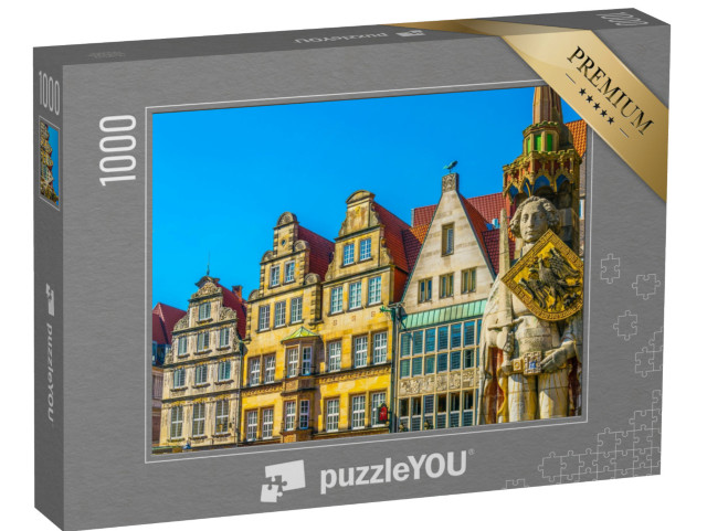 Puzzle 1000 Teile „Rolandstatue in Bremen“