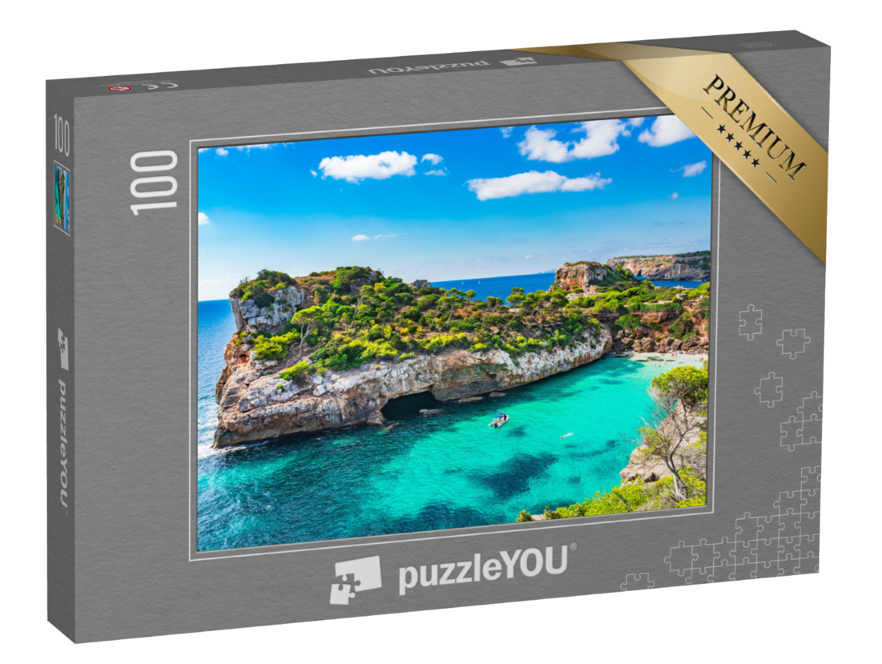 Puzzle 100 Teile „Strand von Mallorca, Spanien, Mittelmeer“