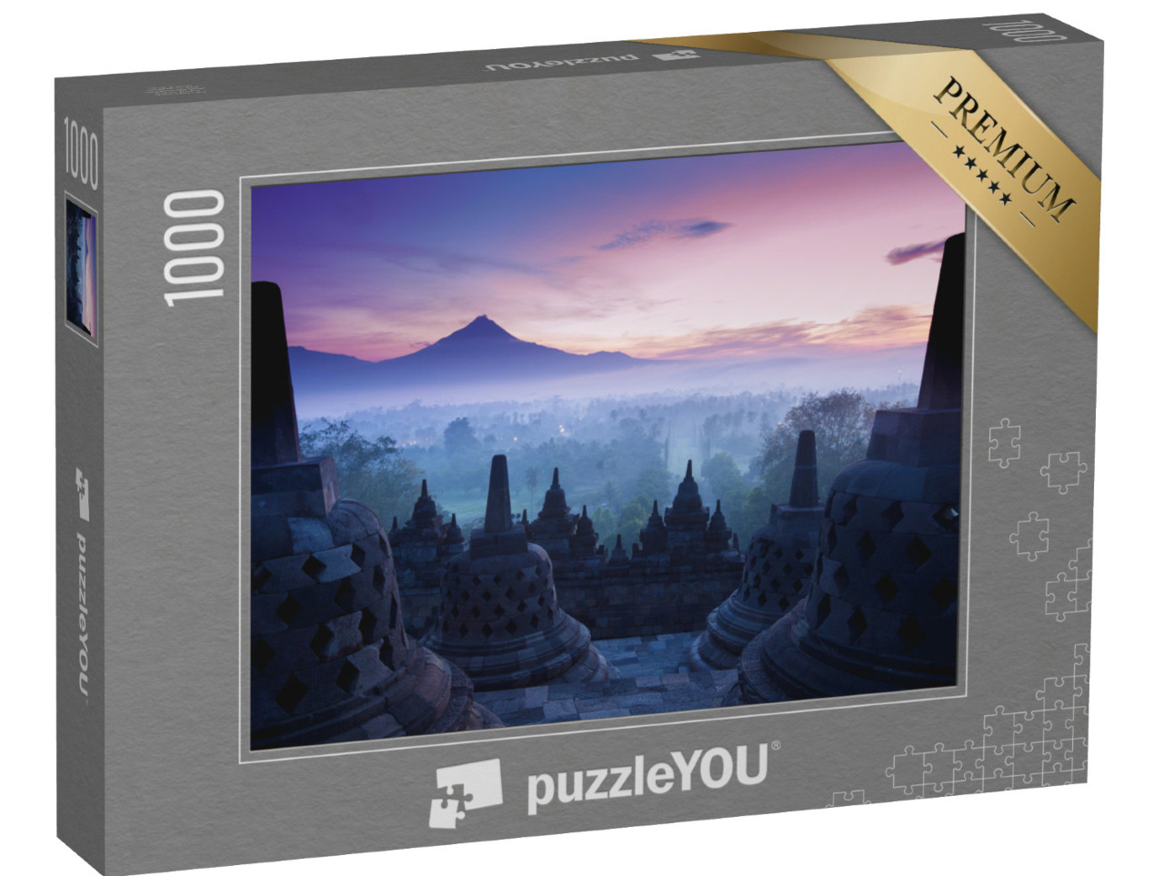 Puzzle 1000 Teile „Borobudur-Tempel, Yogyakarta, Java, Indonesien“