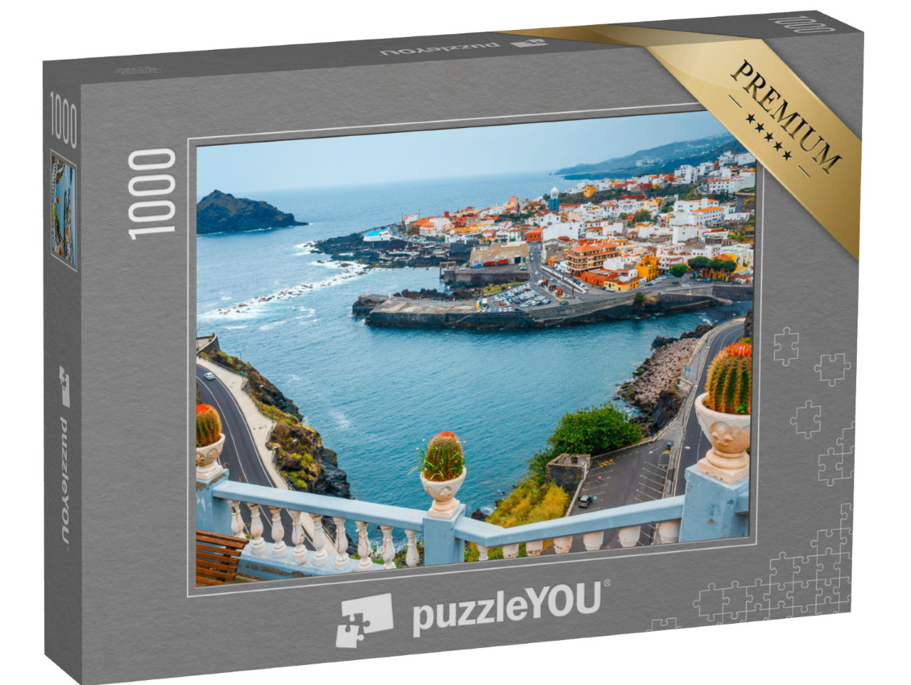 Puzzle 1000 Teile „Luftaufnahme von Garachico auf Teneriffa, Spanien“