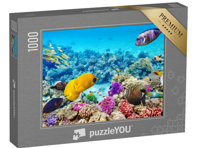 Puzzle 1000 Teile „Die Unterwasserwelt mit Korallen und tropischen Fischen“