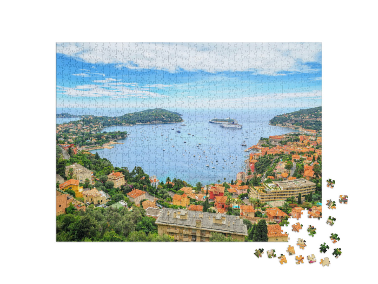 Puzzle 1000 Teile „Côte d'Azur bei Nizza, Frankreich“