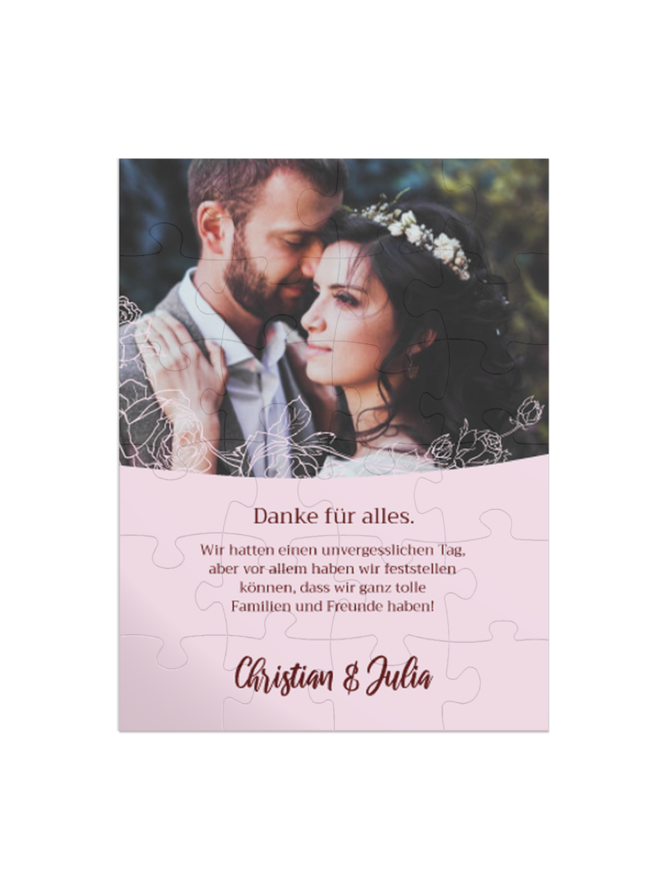 "Roses" in Hochformat rosa