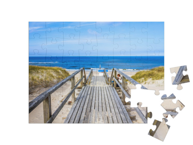 Puzzle 48 Teile „Der Weg zum Strand von Westerland, Sylt“
