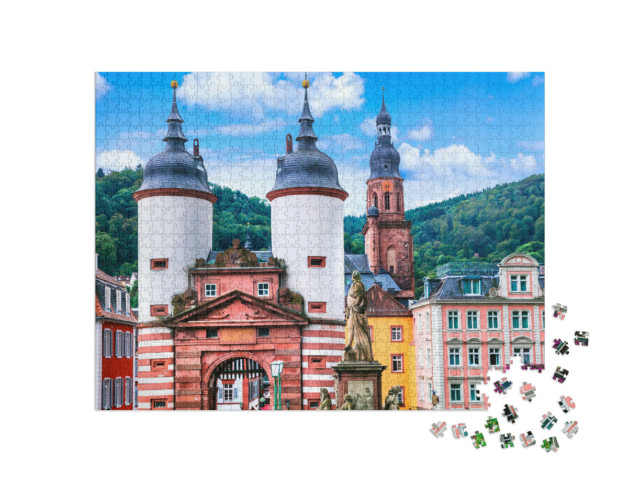 Puzzle 1000 Teile „Das mittelalterliche Heidelberg, Deutschland“