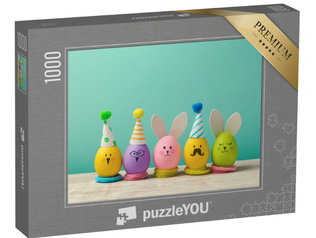 Puzzle 1000 Teile „Lustig bemalte und dekorierte Ostereier“