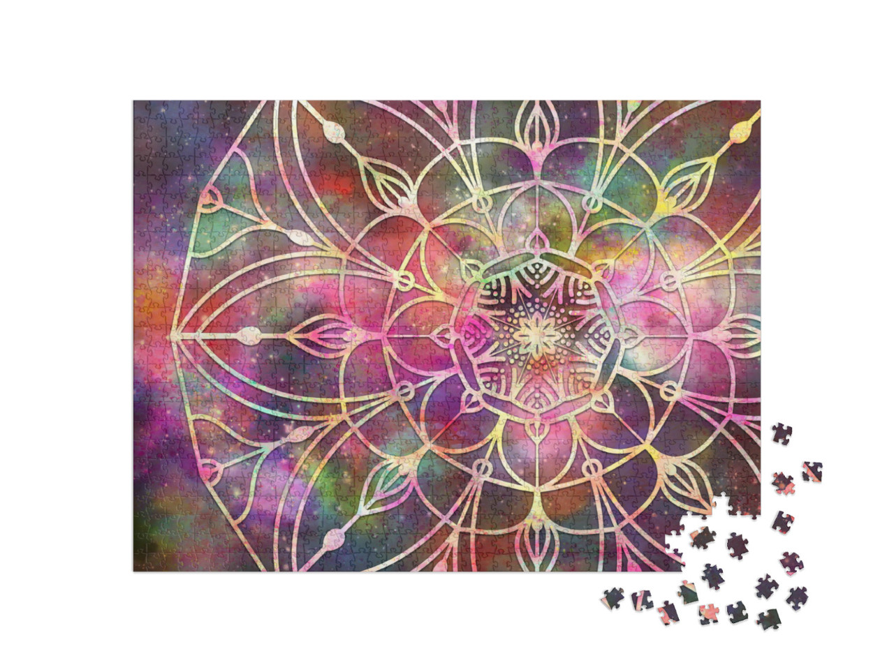 Puzzle 1000 Teile „Mandala mit Sternengalaxie“
