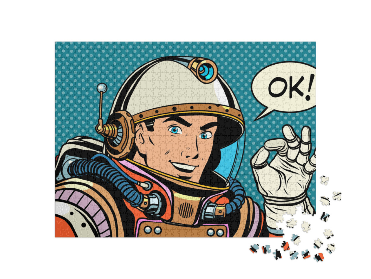 Puzzle 1000 Teile „Astronaut macht OK-Geste“