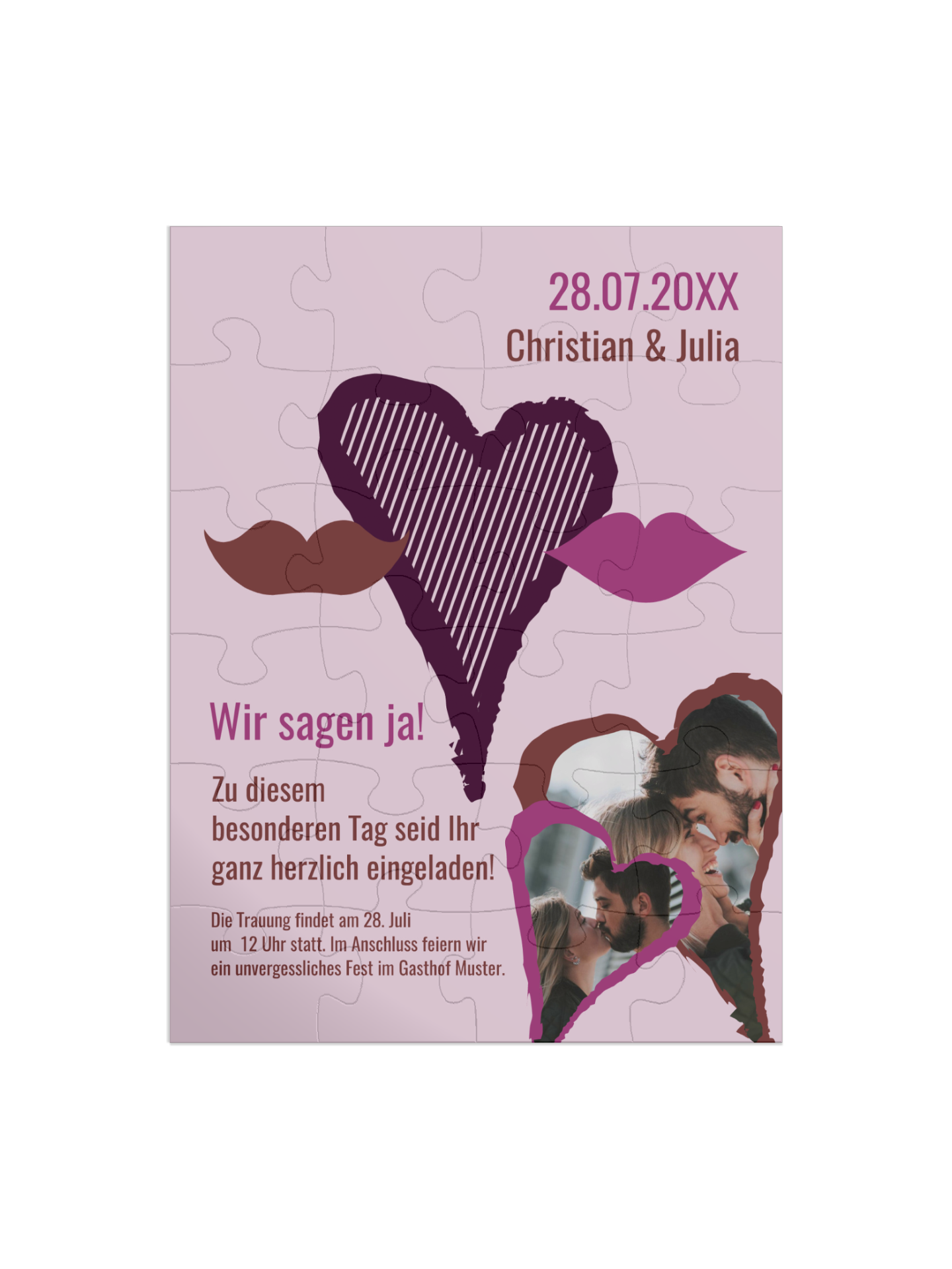 "Hipster love" in Hochformat beere