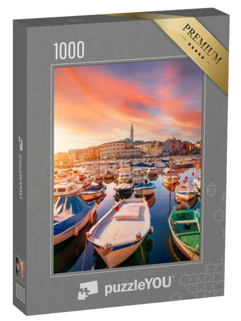 Puzzle 1000 Teile „Gemütliche und ruhige Stadt Rovinj in Istrien, Kroatien“