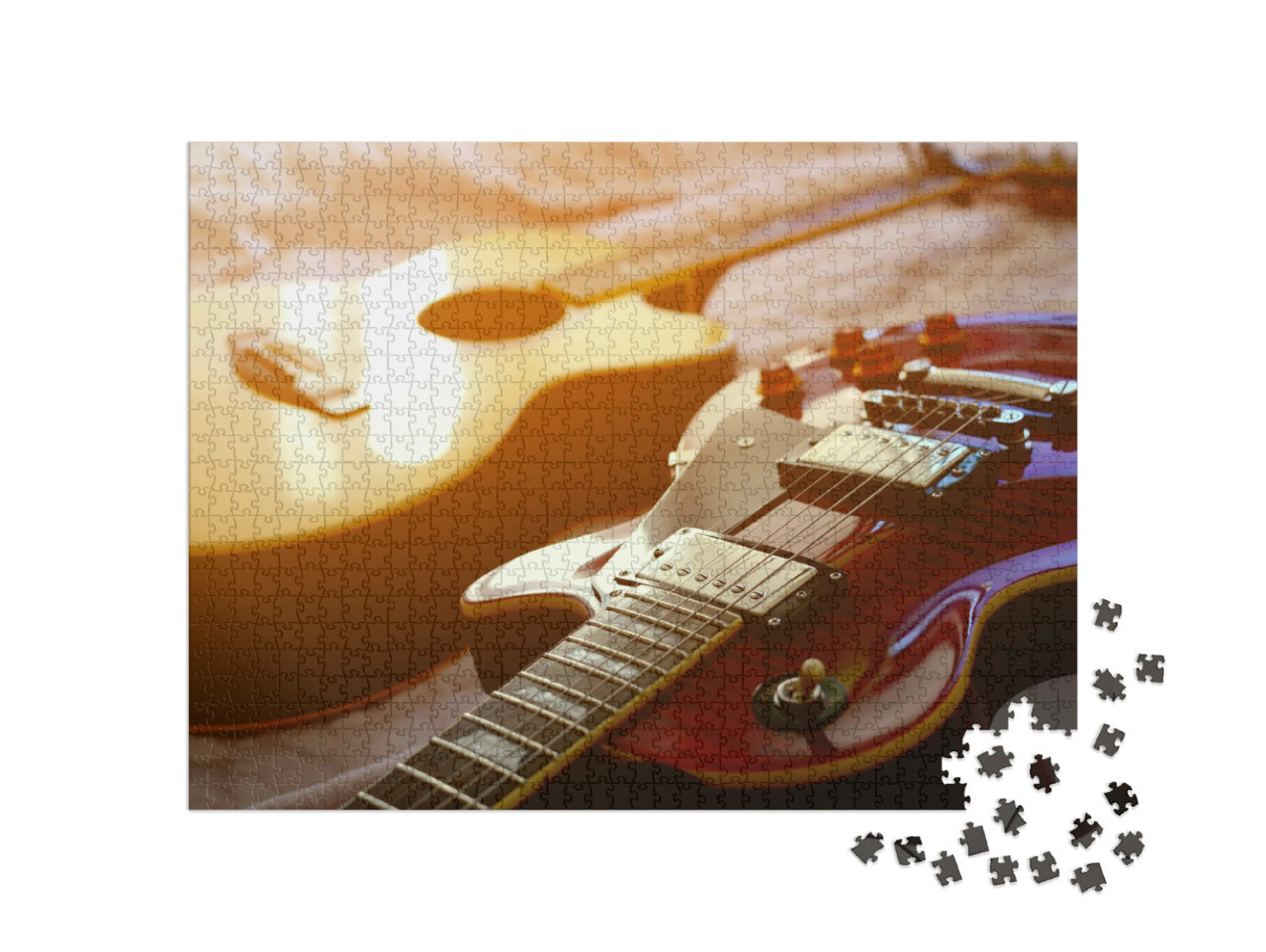 Puzzle 1000 Teile „E-Gitarre und Akustikgitarre“