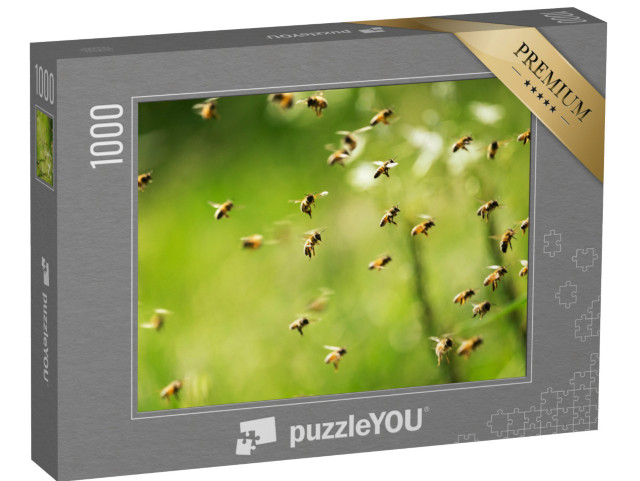 Puzzle 1000 Teile „Ein Bienenschwarm an einem sonnigen Tag“