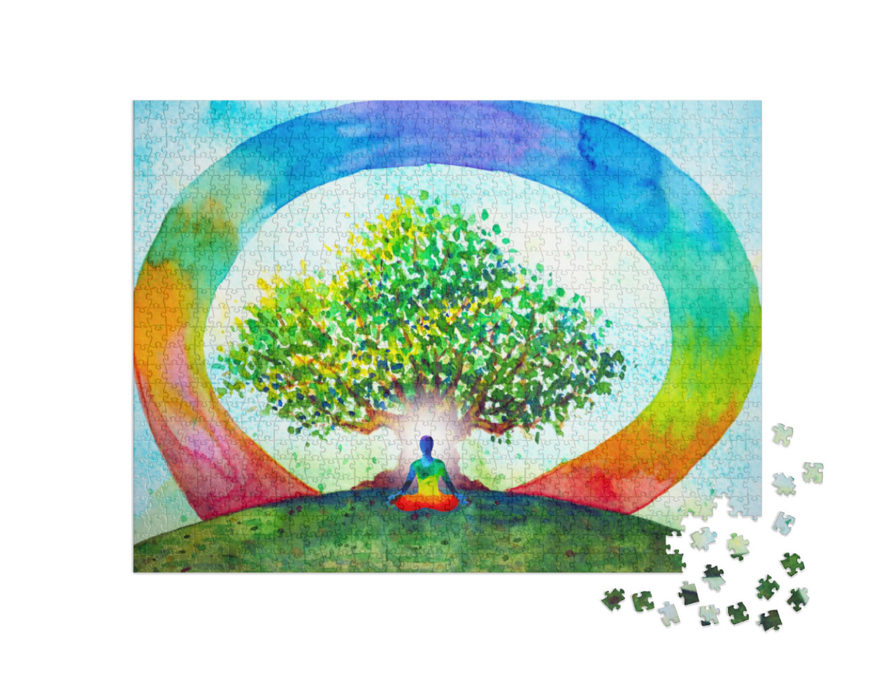Puzzle 1000 Teile „Meditation, abstrakte Farben“