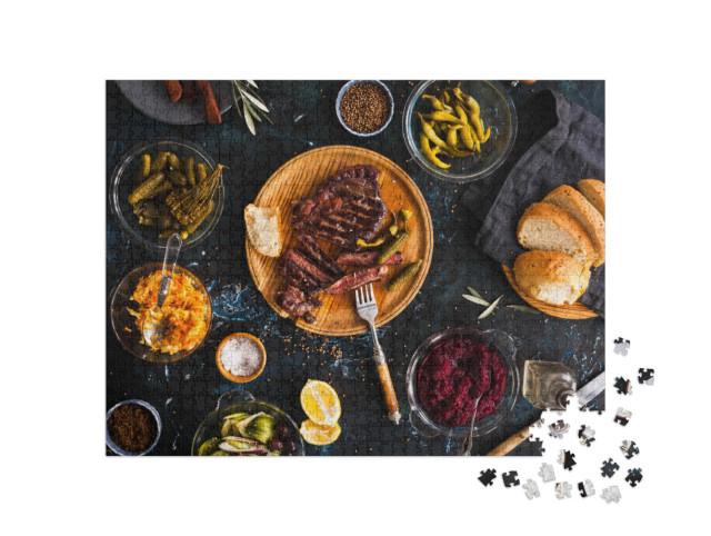 Puzzle 1000 Teile „Saftiges gegrilltes Filetsteak“