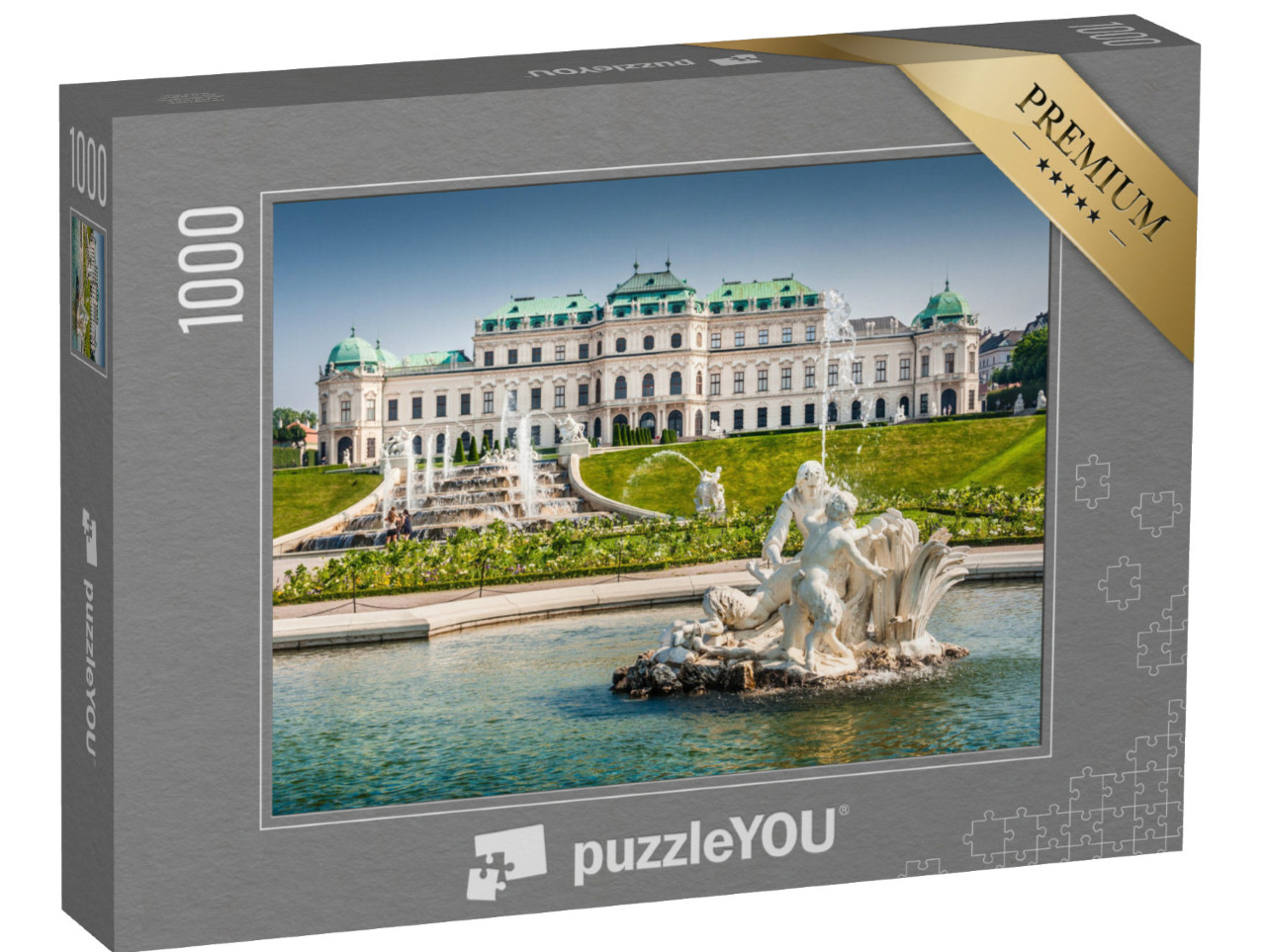 Puzzle 1000 Teile „Schöne Aussicht auf das berühmte Schloss Belvedere“