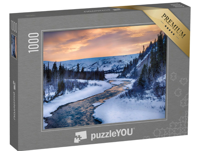 Puzzle 1000 Teile „Klare Wasser des Phelan Creek, Alaska, USA“