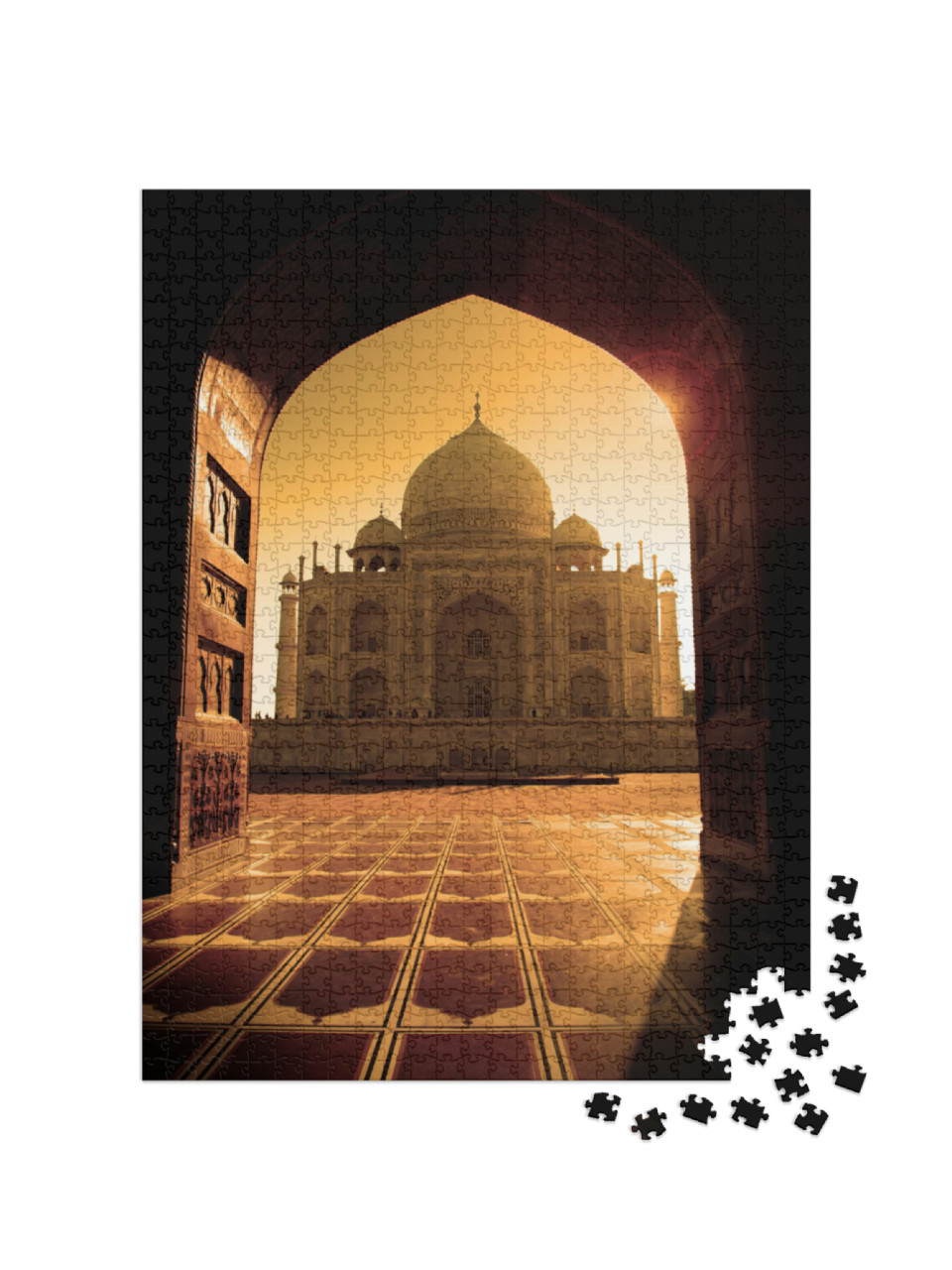 Puzzle 1000 Teile „Taj Mahal im Sonnenlicht “