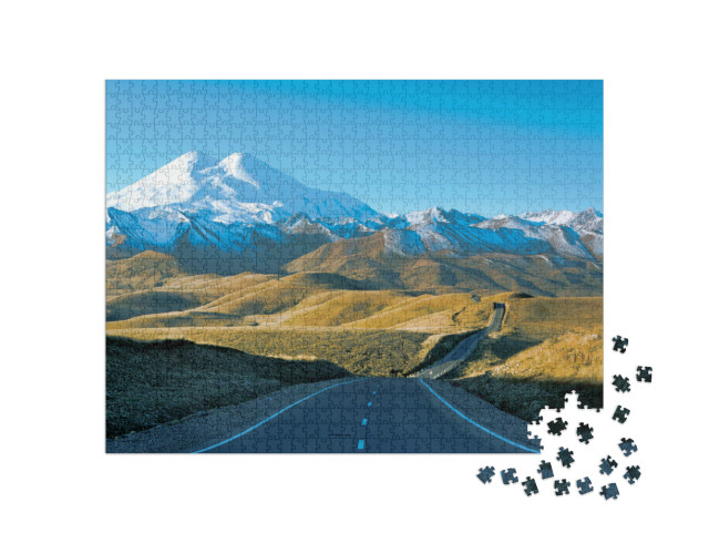 Puzzle 1000 Teile „Elbrus Region, Russland, Elbrus, der höchste Gipfel in Europa“