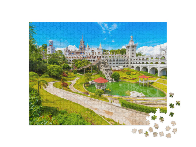 Puzzle 1000 Teile „Das katholische Simala-Heiligtum in Sibonga, Cebu, Philippinen“