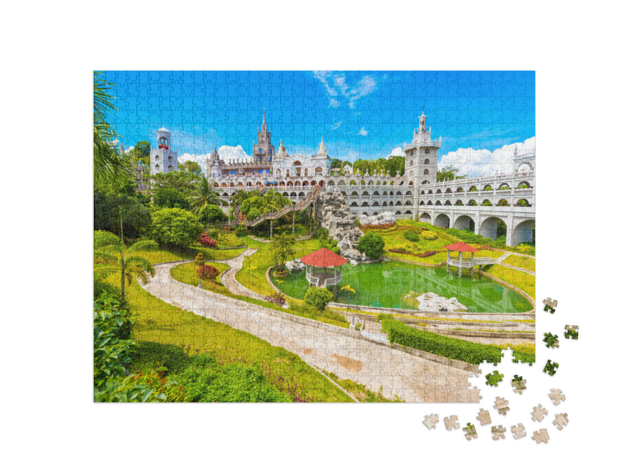 Puzzle 1000 Teile „Das katholische Simala-Heiligtum in Sibonga, Cebu, Philippinen“