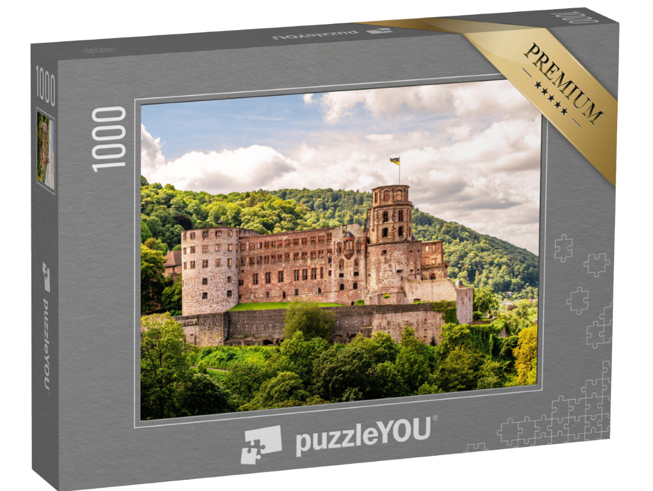 Puzzle 1000 Teile „Majestätisches Heidelberger Schloss“