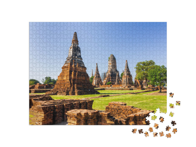 Puzzle 1000 Teile „Wat Mahathat, UNESCO-Weltkulturerbe, alte Hauptstadt von Sukhothai, Thailand“