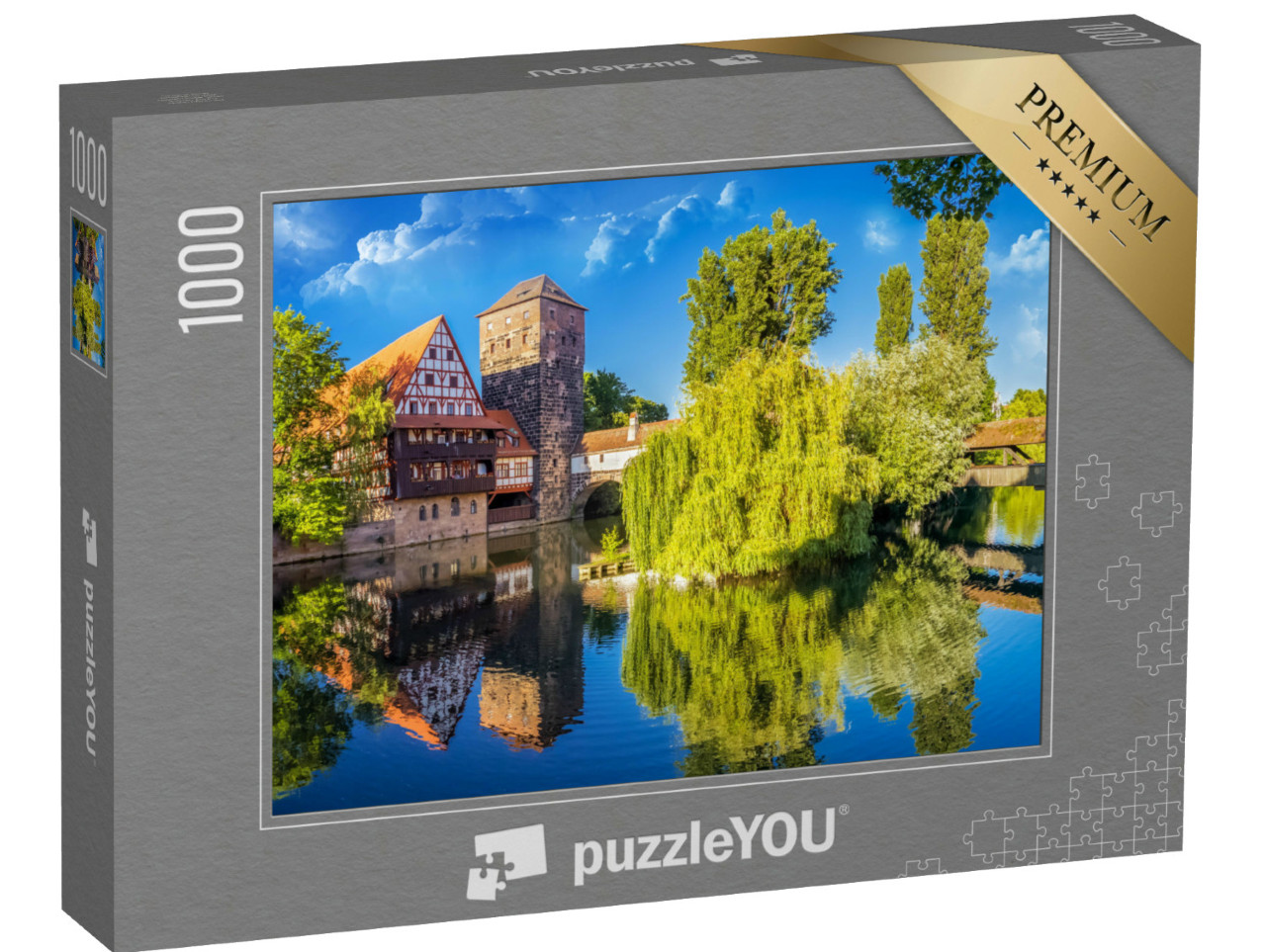 Puzzle 1000 Teile „Die historische Altstadt von Nürnberg an der Pegnitz“