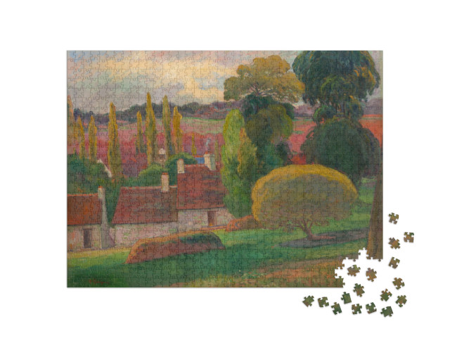 Puzzle 1000 Teile „Paul Gauguin - Ein Bauernhof in der Bretagne“