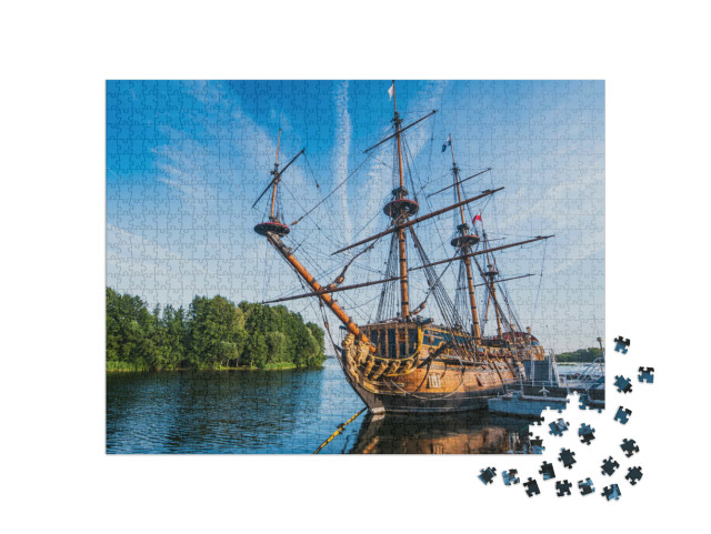 Puzzle 1000 Teile „Schiff Goto Predestination in der Stadt Woronesch, Russland“