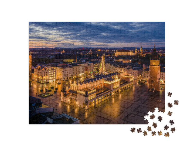 Puzzle 1000 Teile „Hauptplatz von Krakau, Polen“
